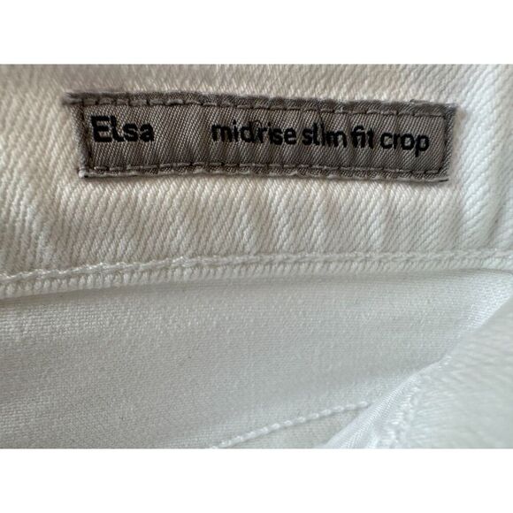Citizens of Humanity Elsa Mid Rise Slim Fit Crop White Jeans Size 29 - Picture 2 of 6